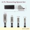 imageAnolon SureGrip Tools and Gadgets Magnetic Measuring Cup Set Stackable 4 Piece Stainless SteelMeasuring Spoon Set