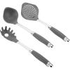 imageAnolon SureGrip Nonstick Nylon Solid Spoon Gray 1325Inch Tools and Gadgets  46283Tool Set 3 Piece