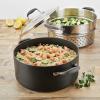 imageAnolon Advanced HardAnodized Dutch Oven Multipurpose Steamer Set 85Quart GraphiteGray