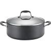 imageAnolon Advanced HardAnodized Dutch Oven Multipurpose Steamer Set 85Quart GraphiteGray