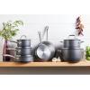 imageAnolon Accolade Forged Hard Anodized Nonstick Cookware Pots and Pans Set 12 Piece  Moonstone GrayCookware Set 12 Piece