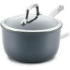 imageAnolon Accolade Forged Hard Anodized Nonstick Cookware Pots and Pans Set 12 Piece  Moonstone GraySaucepan 25 Quart