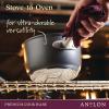 imageAnolon Accolade Forged Hard Anodized Nonstick Cookware Pots and Pans Set 12 Piece  Moonstone GraySaucepan 25 Quart