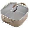 imageAnolon Advanced Hard Anodized Nonstick Casserole DishCasserole Pan with Lid  7 Quart Graphite GrayBronze