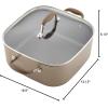 imageAnolon Advanced Hard Anodized Nonstick Casserole DishCasserole Pan with Lid  7 Quart Graphite GrayBronze