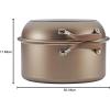imageAnolon Advanced Home HardAnodized Nonstick Two Step Meal Set 5 Qt Dutch Oven ampamp 10quot Everything Pan Lid Bronze2Piece Cookware Set 5 Quart  10 Inch