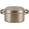 imageAnolon Advanced Home HardAnodized Nonstick Two Step Meal Set 5 Qt Dutch Oven ampamp 10quot Everything Pan Lid Bronze2Piece Cookware Set 5 Quart  11 Inch