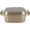 imageAnolon Advanced Home HardAnodized Nonstick Two Step Meal Set 5 Qt Dutch Oven ampamp 10quot Everything Pan Lid Bronze7 Quarts