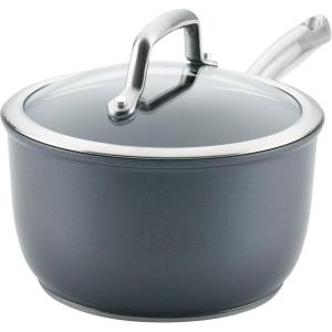 imageAnolon Accolade Forged Hard Anodized Nonstick Cookware Pots and Pans Set 12 Piece  Moonstone GraySaucepan 25 Quart