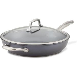 imageAnolon Accolade Forged Hard Anodized Nonstick Cookware Pots and Pans Set 12 Piece  Moonstone GraySkillet 12
