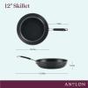 imageAnolon 87538 Smart Stack Hard Anodized Nonstick Frying Pan  Fry Pan  Hard Anodized Skillet  12 Inch BlackBlack