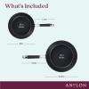 imageAnolon 87538 Smart Stack Hard Anodized Nonstick Frying Pan  Fry Pan  Hard Anodized Skillet  12 Inch BlackBlack