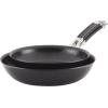 imageAnolon 87538 Smart Stack Hard Anodized Nonstick Frying Pan  Fry Pan  Hard Anodized Skillet  12 Inch BlackBlack
