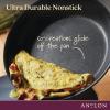 imageAnolon 87538 Smart Stack Hard Anodized Nonstick Frying Pan  Fry Pan  Hard Anodized Skillet  12 Inch BlackBlack