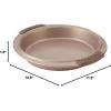 imageAnolon Advanced Nonstick Bakeware Layer Cake Pan Set with Silicone Grips 9quot Round Set of 2 BronzeBronze
