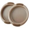 imageAnolon Advanced Nonstick Bakeware Layer Cake Pan Set with Silicone Grips 9quot Round Set of 2 BronzeBronze