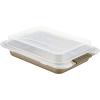 imageAnolon Advanced Nonstick Bakeware Layer Cake Pan Set with Silicone Grips 9quot Round Set of 2 BronzeBronze