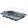 imageAnolon Advanced Nonstick Bakeware Layer Cake Pan Set with Silicone Grips 9quot Round Set of 2 BronzeGray