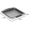 imageAnolon Advanced Nonstick Bakeware Layer Cake Pan Set with Silicone Grips 9quot Round Set of 2 BronzeGray
