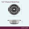 imageAnolon Advanced Nonstick Fluted Mold Baking Pan 95 Inch Gray Carbon Steel