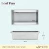 imageAnolon ProBake Aluminized Steel Bakeware MeatloafBreadLoaf Pan 9 Inch x 5 Inch  Silver