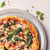 imageAnolon ProBake Aluminized Steel Bakeware Perforated Pizza Pan 14 Inch  Silver