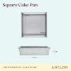 imageAnolon ProBake Aluminized Steel Baking Cake Pan Round 9 Inch  Silver9 Inch Square Cake Pan