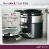 imageAnolon Smart Stack Hard Anodized Nonstick Cookware 11 Piece Set BlackBlack