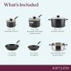 imageAnolon Smart Stack Hard Anodized Nonstick Cookware 11 Piece Set BlackBlack