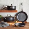 imageAnolon X CookwarePots and Pans Set 8 Piece Dark Gray6 Piece