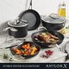 imageAnolon X CookwarePots and Pans Set 8 Piece Dark Gray8 Piece