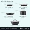 imageAnolon X CookwarePots and Pans Set 8 Piece Dark Gray8 Piece