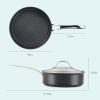 imageAnolon X Hybrid Nonstick Induction Saute Pan With Lid 35 Quart  Charcoal GraySaute Pan 35 Quart