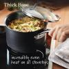 imageAnolon X SearTech Aluminum Nonstick Cookware Saucepan with Lid 3Quart Super Dark Gray