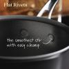 imageAnolon X SearTech Aluminum Nonstick Cookware Saucepan with Lid 3Quart Super Dark Gray