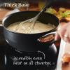 imageAnolon X SearTech Aluminum Nonstick Cookware Saucier with Lid 25 Quart Super Dark Gray