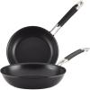 imageAnolon 87538 Smart Stack Hard Anodized Nonstick Frying Pan  Fry Pan  Hard Anodized Skillet  12 Inch BlackBlack