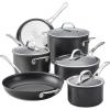 imageAnolon X CookwarePots and Pans Set 8 Piece Dark Gray10 Piece