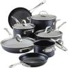 imageAnolon X CookwarePots and Pans Set 8 Piece Dark Gray12 Piece