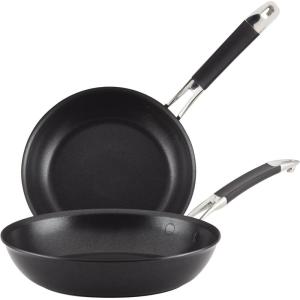 imageAnolon 87538 Smart Stack Hard Anodized Nonstick Frying Pan  Fry Pan  Hard Anodized Skillet  12 Inch BlackBlack