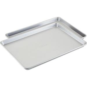 imageAnolon ProBake Aluminized Steel Bakeware Set 6 Piece  Silver2Piece Sheet Pan Set