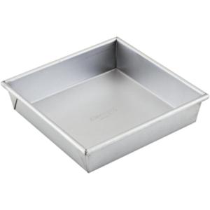 imageAnolon ProBake Aluminized Steel Baking Cake Pan Round 9 Inch  Silver9 Inch Square Cake Pan