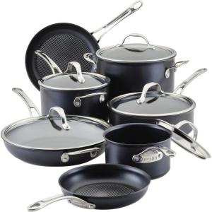 imageAnolon X CookwarePots and Pans Set 8 Piece Dark Gray12 Piece