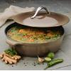 imageAnolon 51821 Vesta BraiserShort Cast Iron Dutch Oven 5 Quart Paprika RedUmber Brown