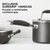 imageAnolon Advanced Hard Anodized Nonstick Stir Fry Wok Pan with Lid 14 Inch Bronze BrownGray