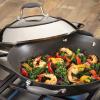 imageAnolon Advanced Hard Anodized Nonstick Stir Fry Wok Pan with Lid 14 Inch Bronze BrownGray