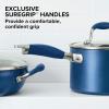 imageAnolon Advanced Hard Anodized Nonstick Stir Fry Wok Pan with Lid 14 Inch Bronze BrownIndigo Blue