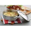 imageAnolon Nouvelle Copper FryingFry PanSkillet Set 95 Inch Stainless Steel and 1025 Inch Hard Anodized NonstickCasserole 4 Quart