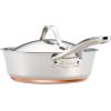 imageAnolon Nouvelle Copper FryingFry PanSkillet Set 95 Inch Stainless Steel and 1025 Inch Hard Anodized NonstickCookware Set 10 Piece