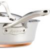 imageAnolon Nouvelle Copper FryingFry PanSkillet Set 95 Inch Stainless Steel and 1025 Inch Hard Anodized NonstickCookware Set 10 Piece
